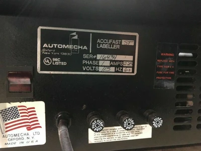 Used ACCUFAST ACCUFAST ST Pressure Sensitive Labelers Delaware US | United Machine Co. #1562417