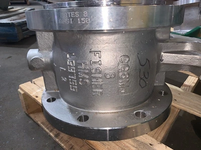 Fisher 8" V150 Stainless Steel V-Ball Control Valve