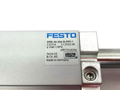 Used Festo Guided Drive Cylinder 20mm bore, 250mm Stroke 532316 Pneumatic Cylinders Michigan US | Maverick Industrial Sales #1400946