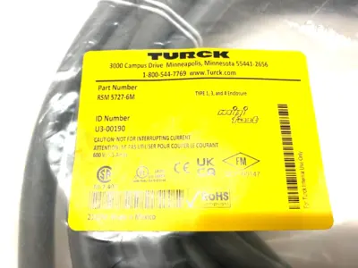 NEW TURCK MINIFAST SINGLE ENDED CORDSET 7/8-16 MALE
