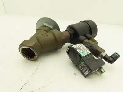 Buschjost 8472400.0000 2/2-Way Brass Angle Solenoid Valve 1" NC 24V 145psi