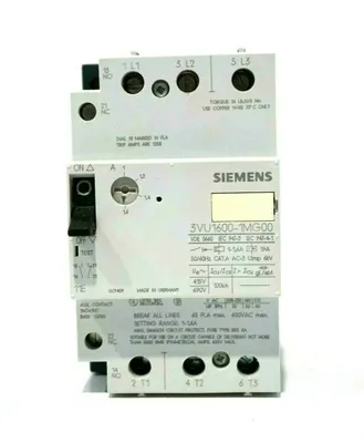 NEW SIEMENS 3VU1-600-1MG00 MOTOR STARTER 3VU16001MG00