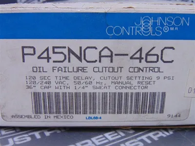 Johnson Controls P45NCA-46C Oil Failure Cutout Control New NIB