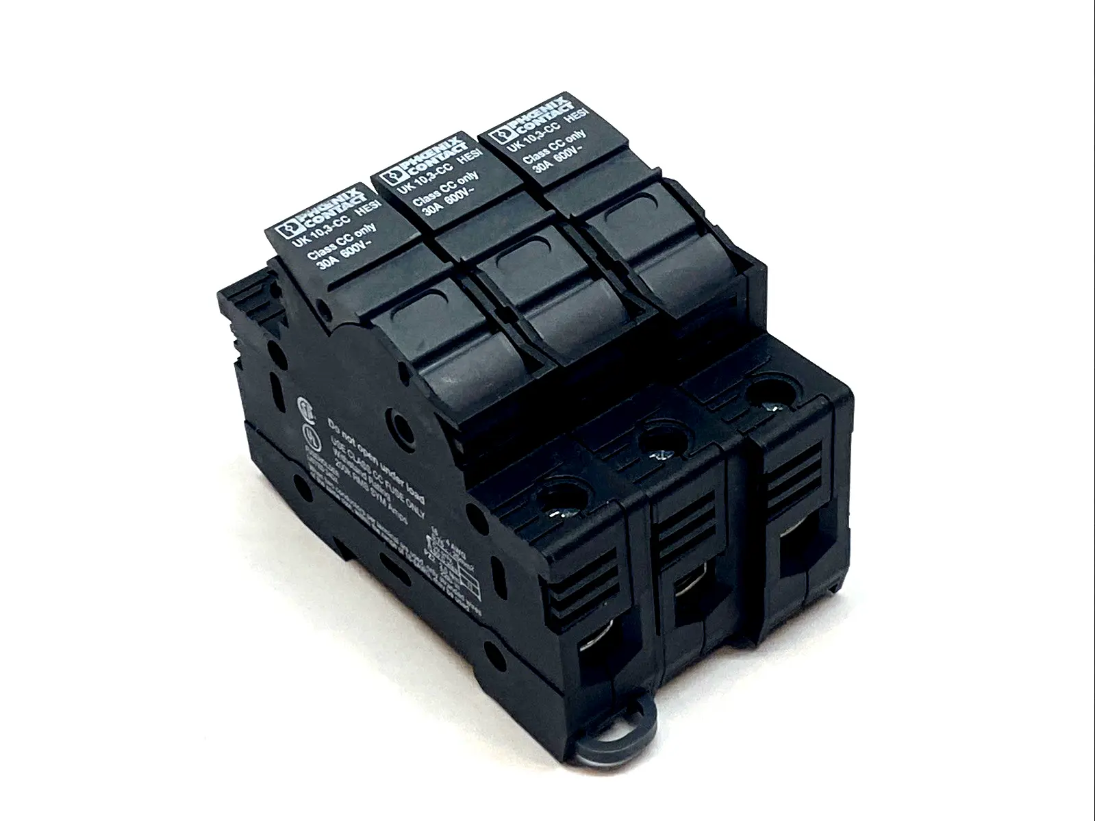 USED PHOENIX CONTACT FUSE TERMINAL BLOCK 600V 30A DIN RAIL LOT OF 3