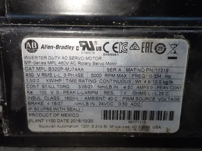 USED 2018 ALLEN BRADLEY MPLB320PMJ74AA