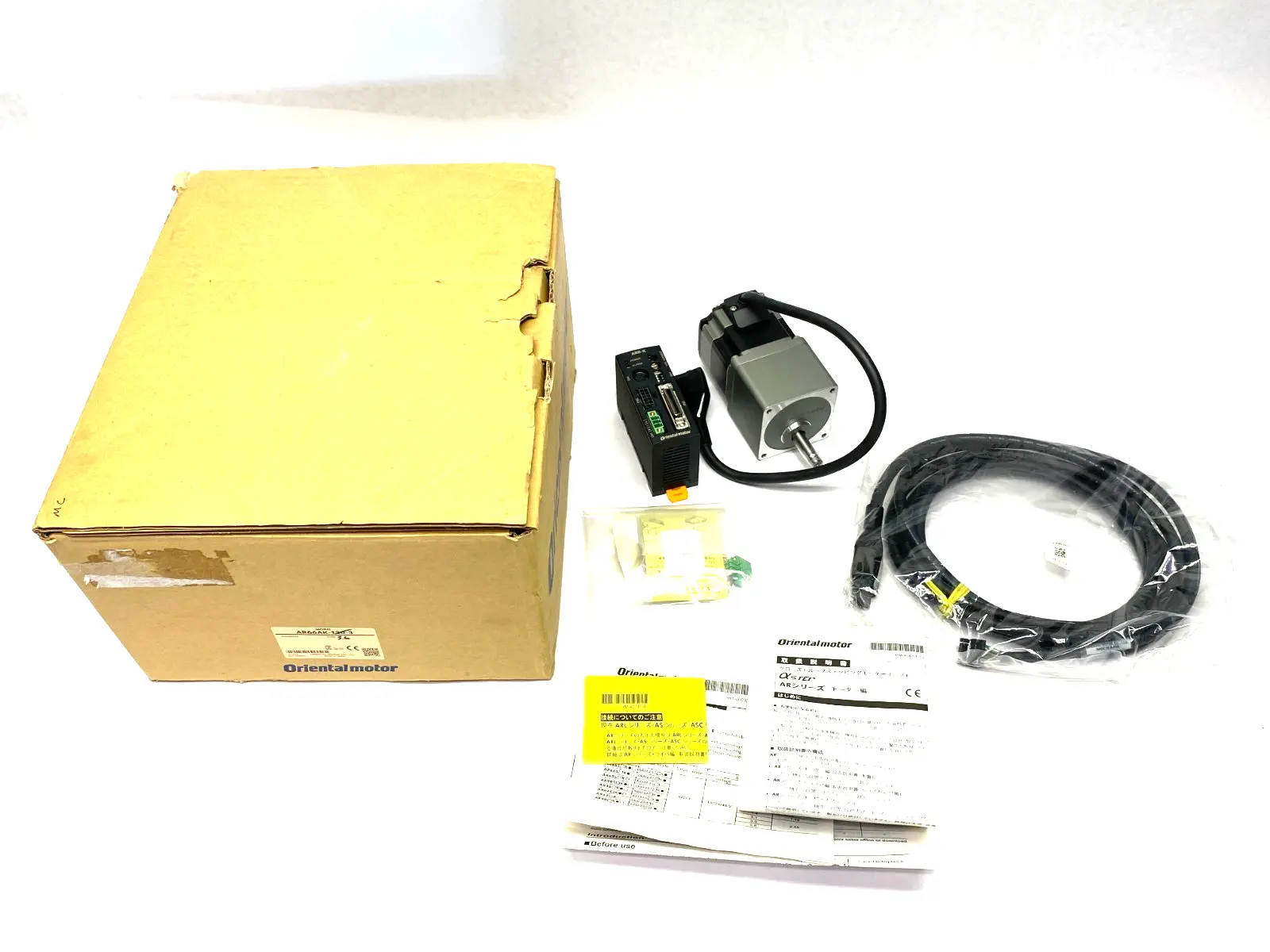 USED ORIENTAL MOTOR ALPHASTEP CLOSED LOOP STEPPER MOTOR AND DRIVER MOD.