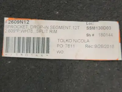 USED QM BEARING & POWER TRANSMISSION 2609N12