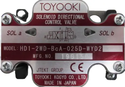 NEW TOYOOKI HD1-2WD-BCA-025D-WYD2 SOLENOID VALVE HD12WDBCA025DWYD2