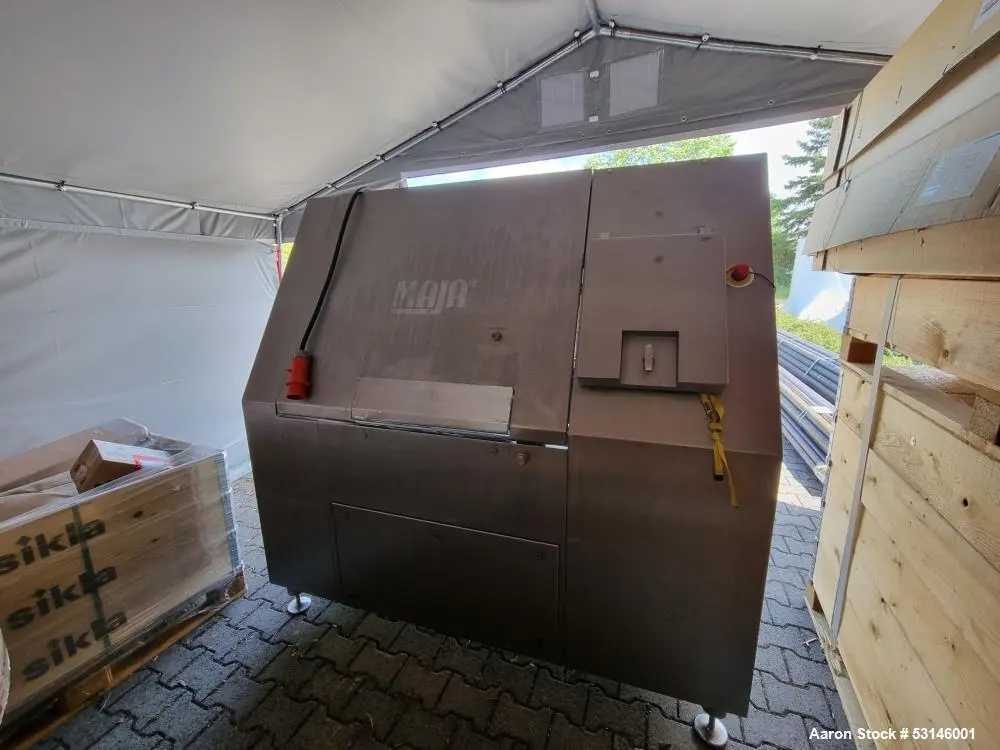 Used Maja FP100 Meat Slicer – 19 kW Stainless Steel | 130 Slices/Min | 600 mm Max Cut