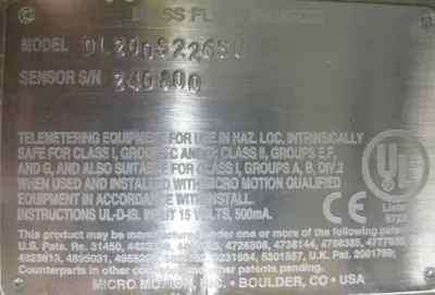 USED Micro Motion DL200 S226SU