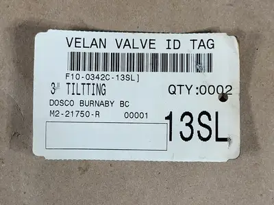 USED VELAN F10-0342C-13SL