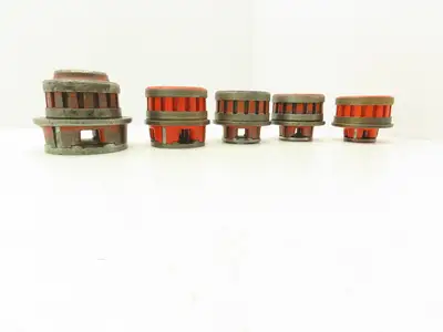 Ridgid 12-R Die Heads With Dies 5 Piece Set For Manuel Ratchet Threader