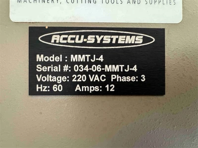USED ACCU-SYSTEMS MMTJ-4
