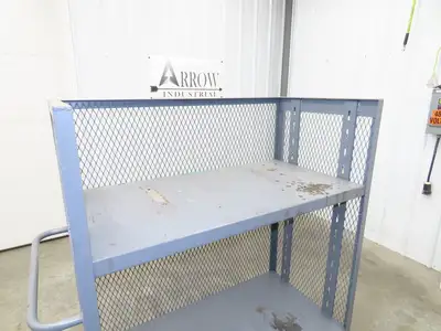 Jamco Mesh Box Truck 3 Sided Single Shelf Dolly Cart 48x24" 12 gauge Steel