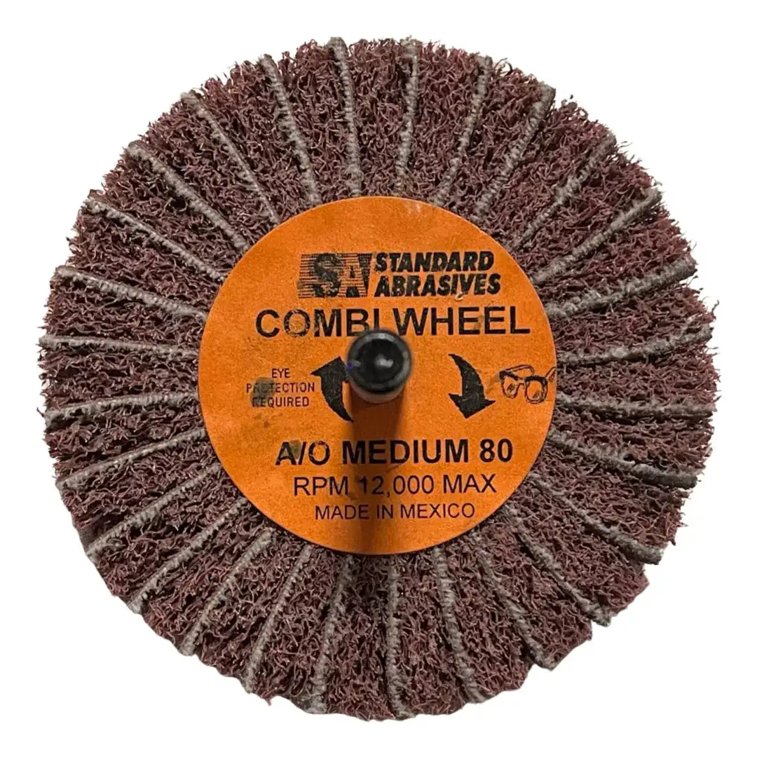 Standard Abrasives 3" x 1" x 1/4" Buff & Blend Combi-Wheel A/O 80 Grit