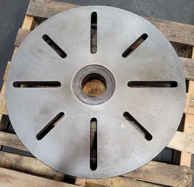 D1-8 LATHE FACE PLATE, 24" DIAMETER, 3 PINS, 3-1/2" THROUGH HOLE
