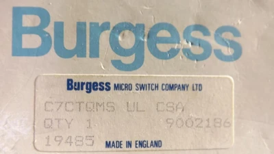 New | in-Stock BURGESS _UNKNOWN_ Relays & Switches | OCO Industrial #1667329