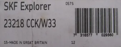 NEW SKF 23218 CCK/W33 SPHERICAL ROLLER BEARING 23218CCKW33
