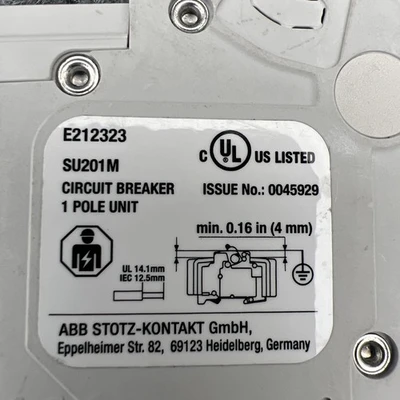 Used ABB SU201M-K0.5 Circuit Breakers California US | Davliegogo LLC #1707335