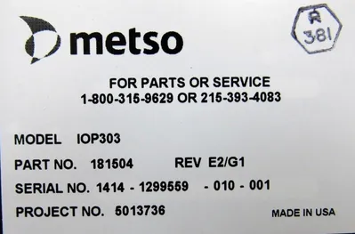 NEW VALMET – METSO IOP303 INPUT MODULE 181504