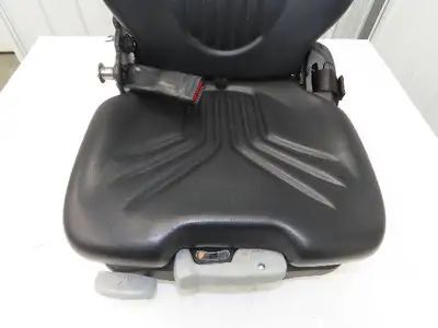 Grammer Forklift Seat Black Vinyl Adjustable Removed From Linde 1114891