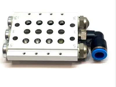 USED FESTO MANIFOLD RAIL G1/8 10.5MM 16-STATION SUB-BASE 566560