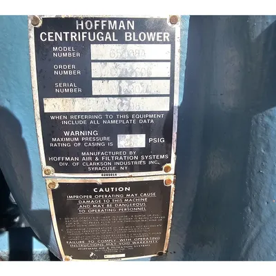 USED HOFFMAN AIR & FILTRATION SYSTEMS 65108A