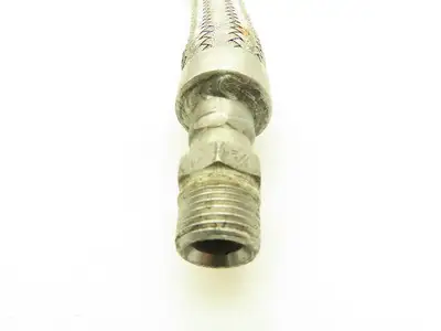 1-1/4" OD x 3/4" ID Stainless Braided Flex Hose 1-1/2" Tri Clamp x 1/2" NPT 55"L