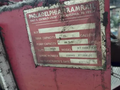 30" x 60" PTR PHILADEPHIA TRAMRAIL MODEL #2300HD VERTICAL HYRAULIC CARDBOARD BALER COMPACTOR: STOCK #23413