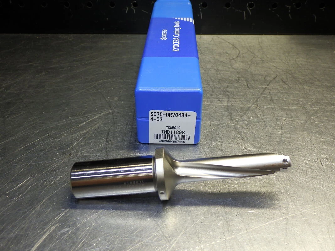 Kyocera .4844" Coolant Thru 4xD Indexable Drill S075-DRV0484-4-03 (LOC3531)