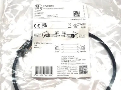 New | in-Stock ifm EVC010, VDOGH040MSS00,3H04STGH040MSS Cable & Wire Michigan US | Maverick Industrial Sales #1390868