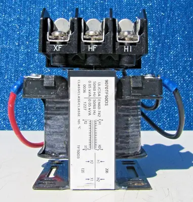 Square D .05 KVA Control Transformer 208V Primary 120V Secondary 50 VA