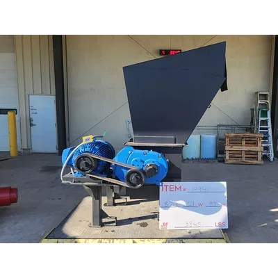 Used 40HP Single Roll Industrial Shredder - 18" Dia. X 16.5"W