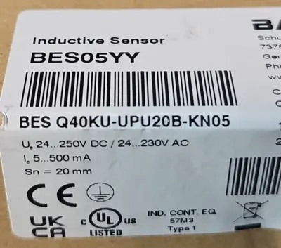 BALLUFF BES05YY /Q40KU-UPU20B-KN05 / BESQ40KUUPU20BKN05 (BIN424)
