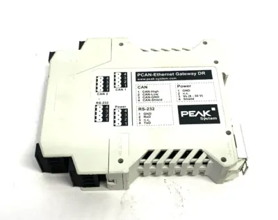 USED PEAK SYSTEMS PCAN-ETHERNET GATEWAY DR, CAN TO LAN GATEWAY IN DIN RAIL