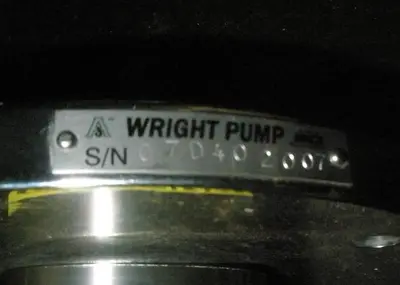 Pump, Centrif., Wright, 316 S/st, 2" In/1-1/2" Out, Unused #S737043