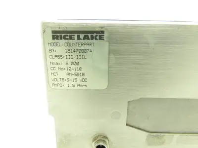 Rice Lake Counterpart Weigh Scale Display Configurable Counting Indicator 12VDC