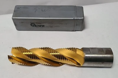 2" x 2" x 8"Hanita End Mill High Speed Steel HSS 3 Flutes Rougher 6159 Israel