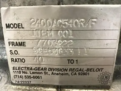 USED ELECTRA 2400AC540L/F