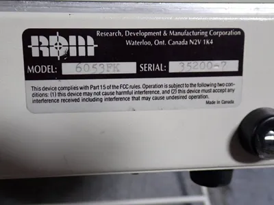 USED RDM / RESEARCH, DEVELOPMENT & MANUFACTURING 6053FK