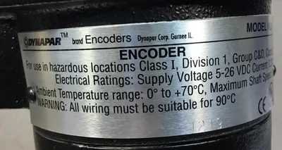 Used DYNAPAR X252000053 Encoders South Carolina US | Palmetto Automation #1159770