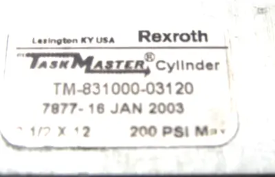 NEW REXROTH TM-831000-03120 CYLINDER 200 PSI MAX TM83100003120