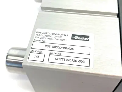 New | in-Stock PARKER PNEUMATIC GUIDED SLIDE CYLINDER, 50MM BORE, 25MM STROKE Pneumatic Cylinders Michigan US | Maverick Industrial Sales #1091957