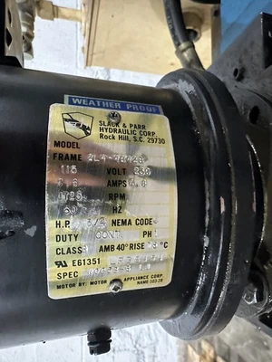 SLACK & PARR 3/4HP HYD. PUMP
