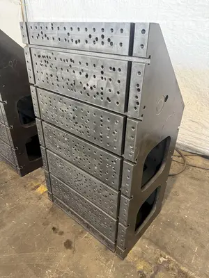 36" WIDE X 60" TALL X 24" DEEP T-SLOTTED ANGLE PLATE SET. STOCK # 0222426