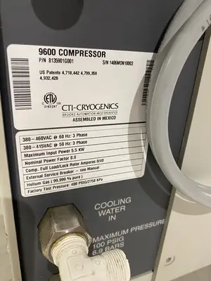 USED CTI CRYOGENICS 9600 SERIES COMPRESSOR 380-460V 3PH