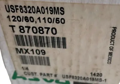 NEW ASCO USF8320A019MS CONTROL VALVE 120/60,110/50