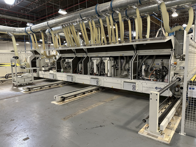 Stefani Evolution SSB Double-Sided Edgebander w/ Mahros Automatic Vacuum Loading & Unloading