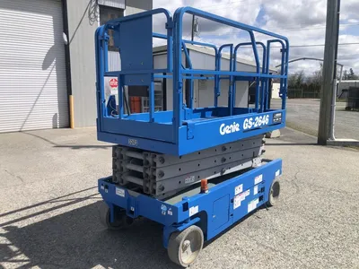 Used 2008 GENIE GS-2646 ELECTRIC SCISSOR LIFT Scissor Lifters Alberta CA | Adcock Equipment #1418066