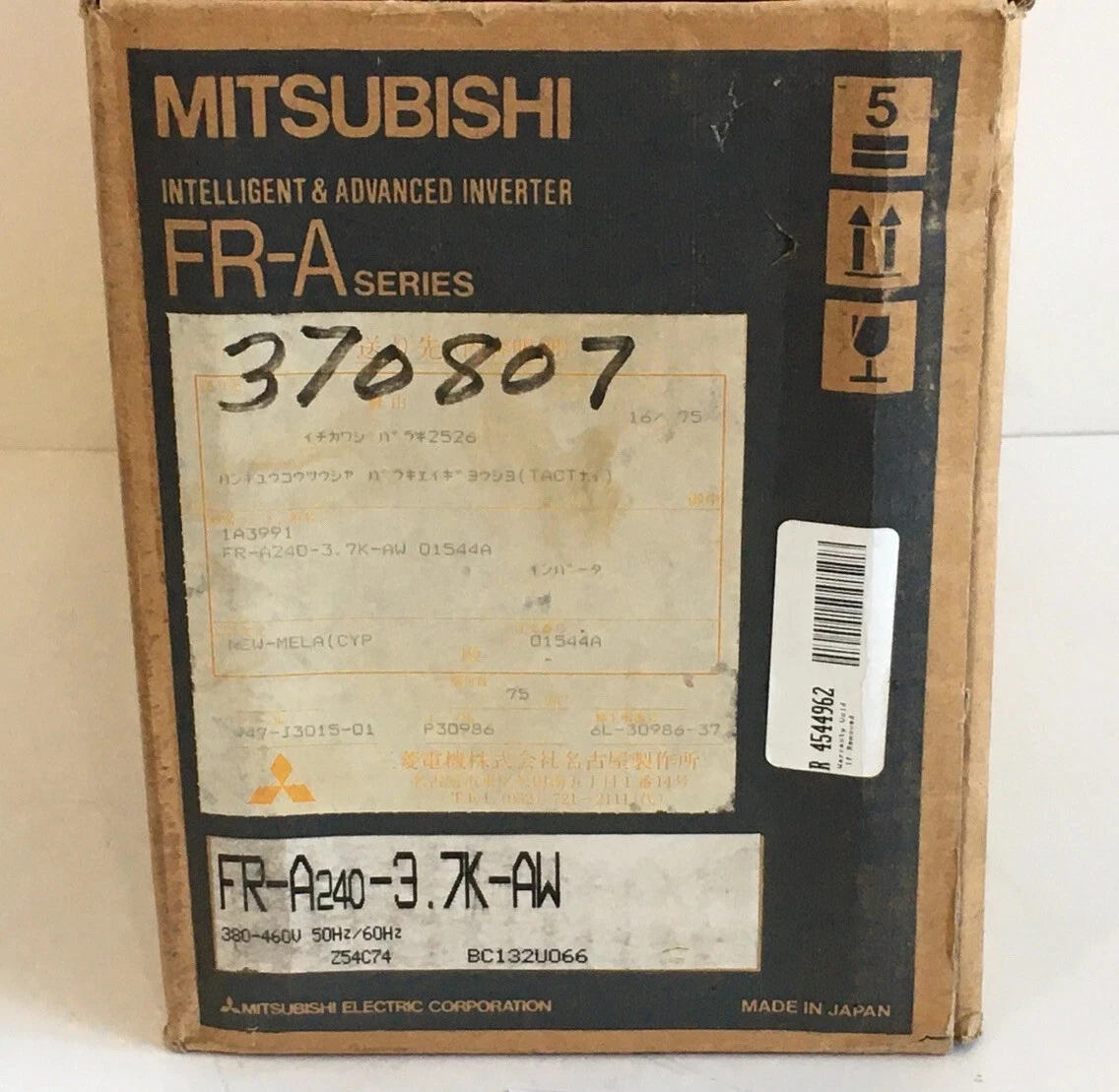 New | in-Stock Mitsubishi FR-A240-3.7k-AW Motors (misc) Indiana US | J&J Industrial Supply #513937